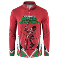 Custom Guyana Cricket Spirit Button Sweatshirt Amazon Warriors Inspired - Wonder Print Shop