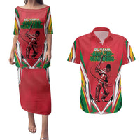 Custom Guyana Cricket Spirit Couples Matching Puletasi and Hawaiian Shirt Amazon Warriors Inspired - Wonder Print Shop