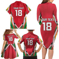 Custom Guyana Cricket Spirit Family Matching Long Sleeve Bodycon Dress and Hawaiian Shirt Amazon Warriors Inspired - Wonder Print Shop