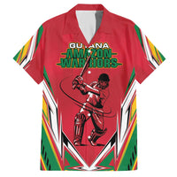 Custom Guyana Cricket Spirit Family Matching Off The Shoulder Long Sleeve Dress and Hawaiian Shirt Amazon Warriors Inspired - Wonder Print Shop