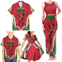 Custom Guyana Cricket Spirit Family Matching Tank Maxi Dress and Hawaiian Shirt Amazon Warriors Inspired - Wonder Print Shop