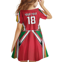Custom Guyana Cricket Spirit Kid Short Sleeve Dress Amazon Warriors Inspired - Wonder Print Shop