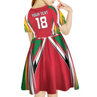 Custom Guyana Cricket Spirit Kid Short Sleeve Dress Amazon Warriors Inspired - Wonder Print Shop
