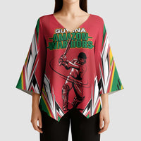 Custom Guyana Cricket Spirit Kimono Sleeve Blouse Amazon Warriors Inspired - Wonder Print Shop