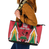 Custom Guyana Cricket Spirit Leather Tote Bag Amazon Warriors Inspired - Wonder Print Shop