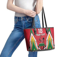 Custom Guyana Cricket Spirit Leather Tote Bag Amazon Warriors Inspired - Wonder Print Shop