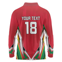 Custom Guyana Cricket Spirit Long Sleeve Polo Shirt Amazon Warriors Inspired - Wonder Print Shop