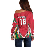 Custom Guyana Cricket Spirit Off Shoulder Sweater Amazon Warriors Inspired - Wonder Print Shop