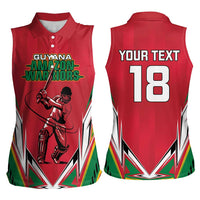 Custom Guyana Cricket Spirit Women Sleeveless Polo Shirt Amazon Warriors Inspired - Wonder Print Shop