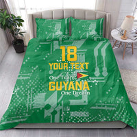 Custom Guyana Football Bedding Set One Team One Game Green Version - Wonder Print Shop
