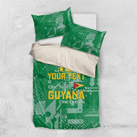 Custom Guyana Football Bedding Set One Team One Game Green Version - Wonder Print Shop