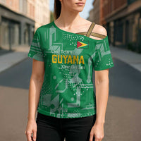 Custom Guyana Football Cross Shoulder Shirt One Team One Game Green Version - Wonder Print Shop