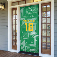 Custom Guyana Football Door Cover One Team One Game Green Version - Wonder Print Shop