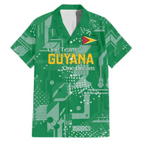 Custom Guyana Football Family Matching Mermaid Dress and Hawaiian Shirt One Team One Game Green Version - Wonder Print Shop