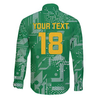 Custom Guyana Football Family Matching Off The Shoulder Long Sleeve Dress and Hawaiian Shirt One Team One Game Green Version - Wonder Print Shop