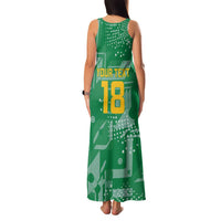 Custom Guyana Football Family Matching Tank Maxi Dress and Hawaiian Shirt One Team One Game Green Version - Wonder Print Shop