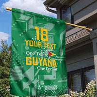 Custom Guyana Football Garden Flag One Team One Game Green Version - Wonder Print Shop