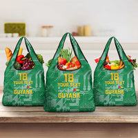 Custom Guyana Football Grocery Bag One Team One Game Green Version - Wonder Print Shop