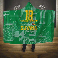 Custom Guyana Football Hooded Blanket One Team One Game Green Version - Wonder Print Shop
