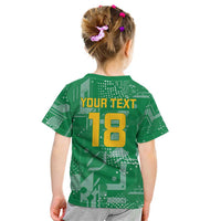 Custom Guyana Football Kid T Shirt One Team One Game Green Version - Wonder Print Shop