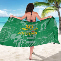 Custom Guyana Football Sarong One Team One Game Green Version - Wonder Print Shop