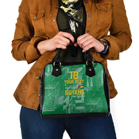 Custom Guyana Football Shoulder Handbag One Team One Game Green Version - Wonder Print Shop
