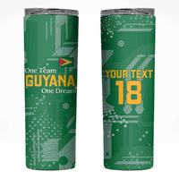 Custom Guyana Football Skinny Tumbler One Team One Game Green Version - Wonder Print Shop