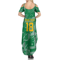 Custom Guyana Football Summer Maxi Dress One Team One Game Green Version - Wonder Print Shop