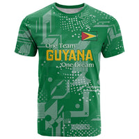 Custom Guyana Football T Shirt One Team One Game Green Version - Wonder Print Shop