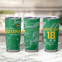 Custom Guyana Football Tumbler Cup One Team One Game Green Version - Wonder Print Shop