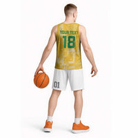 Custom Guyana Football Basketball Jersey One Team One Game Yellow Version - Wonder Print Shop