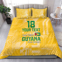 Custom Guyana Football Bedding Set One Team One Game Yellow Version - Wonder Print Shop