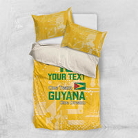 Custom Guyana Football Bedding Set One Team One Game Yellow Version - Wonder Print Shop