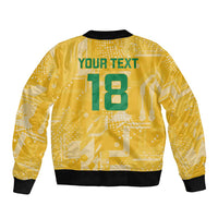 Custom Guyana Football Bomber Jacket One Team One Game Yellow Version - Wonder Print Shop