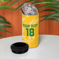 Custom Guyana Football 4 in 1 Can Cooler Tumbler One Team One Game Yellow Version - Wonder Print Shop