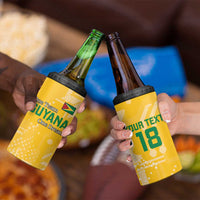 Custom Guyana Football 4 in 1 Can Cooler Tumbler One Team One Game Yellow Version - Wonder Print Shop