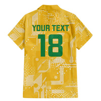 Custom Guyana Football Family Matching Mermaid Dress and Hawaiian Shirt One Team One Game Yellow Version - Wonder Print Shop