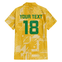 Custom Guyana Football Family Matching Summer Maxi Dress and Hawaiian Shirt One Team One Game Yellow Version - Wonder Print Shop