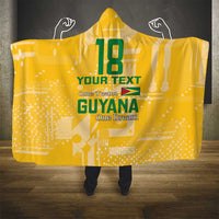 Custom Guyana Football Hooded Blanket One Team One Game Yellow Version - Wonder Print Shop