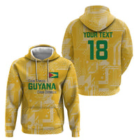 Custom Guyana Football Hoodie One Team One Game Yellow Version - Wonder Print Shop