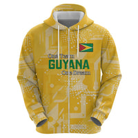 Custom Guyana Football Hoodie One Team One Game Yellow Version - Wonder Print Shop