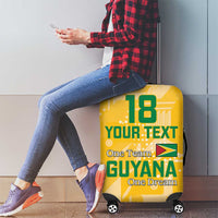 Custom Guyana Football Luggage Cover One Team One Game Yellow Version - Wonder Print Shop