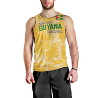 Custom Guyana Football Men Tank Top One Team One Game Yellow Version - Wonder Print Shop