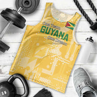 Custom Guyana Football Men Tank Top One Team One Game Yellow Version - Wonder Print Shop