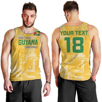 Custom Guyana Football Men Tank Top One Team One Game Yellow Version - Wonder Print Shop