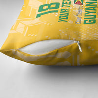 Custom Guyana Football Pillow Cover One Team One Game Yellow Version - Wonder Print Shop