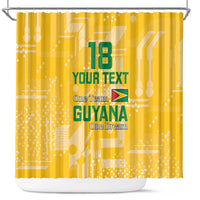 Custom Guyana Football Shower Curtain One Team One Game Yellow Version - Wonder Print Shop