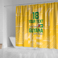 Custom Guyana Football Shower Curtain One Team One Game Yellow Version - Wonder Print Shop