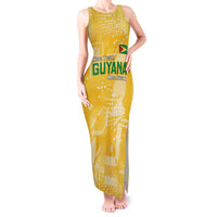 Custom Guyana Football Tank Maxi Dress One Team One Game Yellow Version - Wonder Print Shop