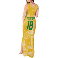 Custom Guyana Football Tank Maxi Dress One Team One Game Yellow Version - Wonder Print Shop